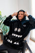 Snuggs Blanket Hoodie Black Monster